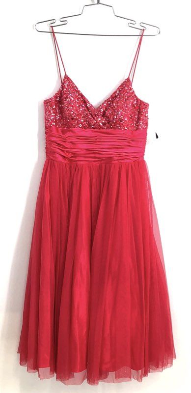 City Triangles Women's Pink Sequin Tulle Prom Party Dress NWT Sz 7/8