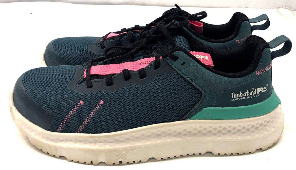 Timberland Pro Radius A5RTJ Composite Toe Work Shoes Teal Pink Womens Size 8