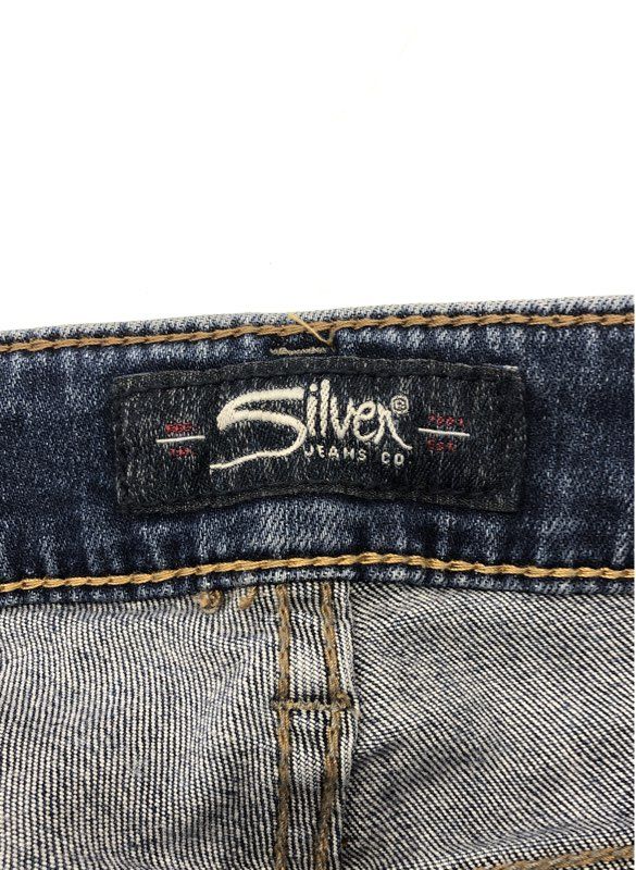 Silver Jeans Co. Women's Aiko Ankle Skinny Side Stripe Raw Hem Jeans 29x27 NWT