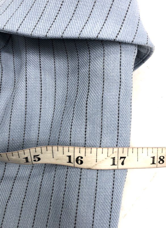 Abercrombie & Fitch Women's Blue Pinstripe Fold Over Midi Skirt NWT Sz L