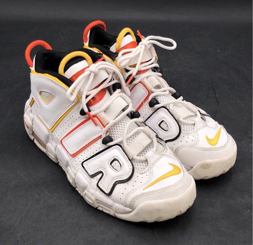 Nike Air More Uptempo Rayguns White University Gold GS Basketball Size 6.5Y