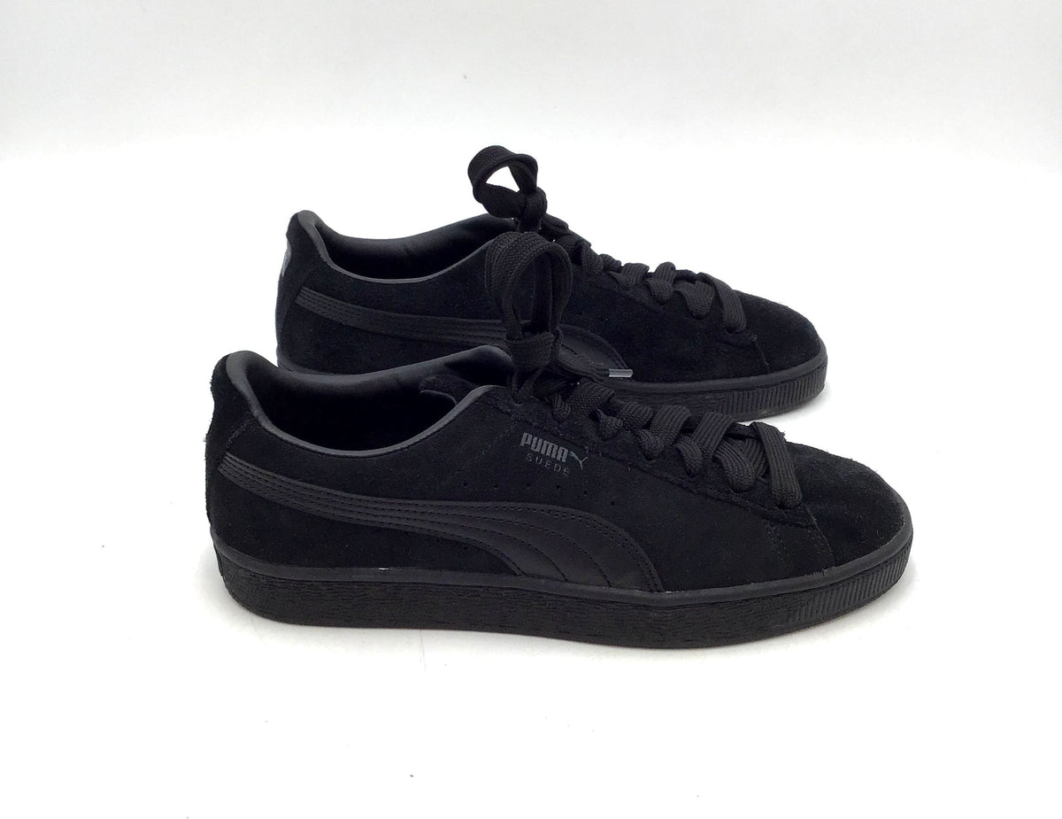 Puma Boys Classic LFS 381516-01 Black Suede Low Top Athletic Shoes - Size 7C