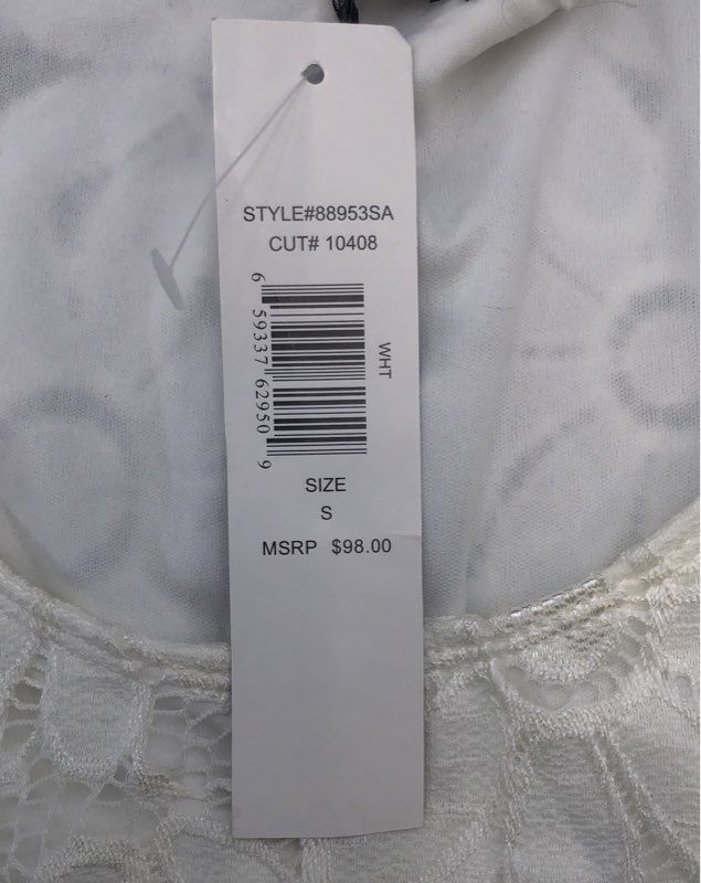 Tiana B. Women's White Floral Lace Sleeveless Shift Sheath Dress NWT Sz S