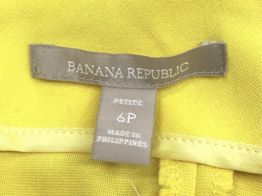 Banana Republic Women's Yellow Sleeveless V-Neck Tiered Skirt Dress Sz 6P NWT