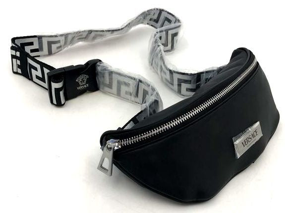 Versace Fragrances Designer Belt Bag/Fanny Pack with Silver-Tone Hardware