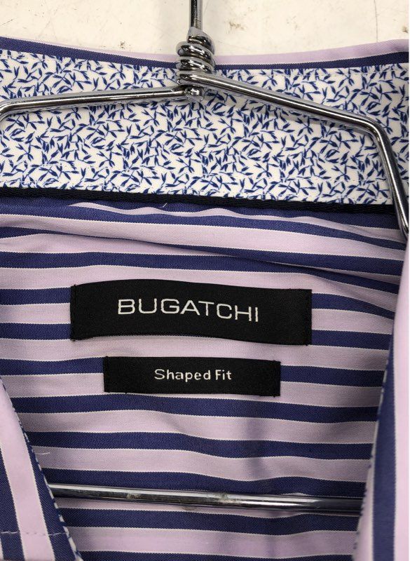Bugatchi Men's Long Sleeve Button Down Shirt Lot 7 NWT Lavender Striped Sz M