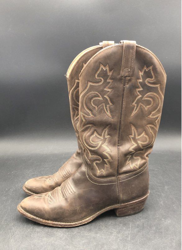J Chisholm Men's Brown Western Boots - Size 10D
