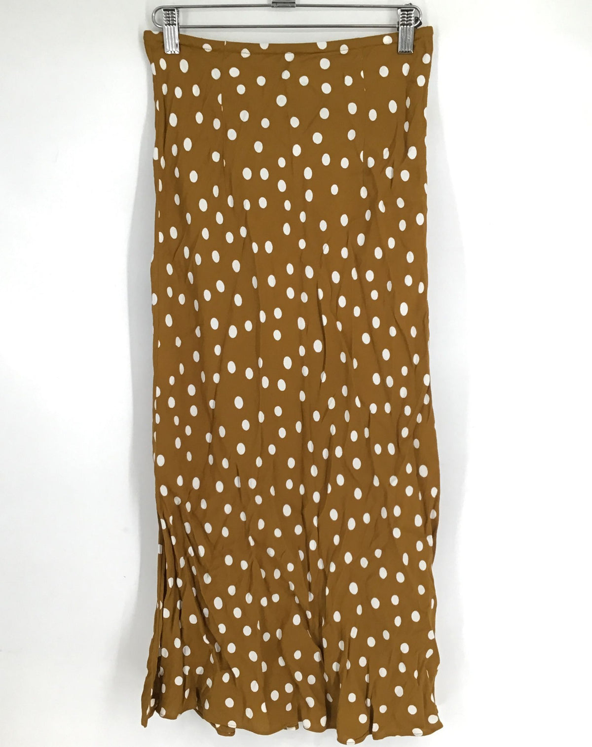 NWT Madewell Women&#39;s Green Polka Dot Maxi Skirt - Size 0