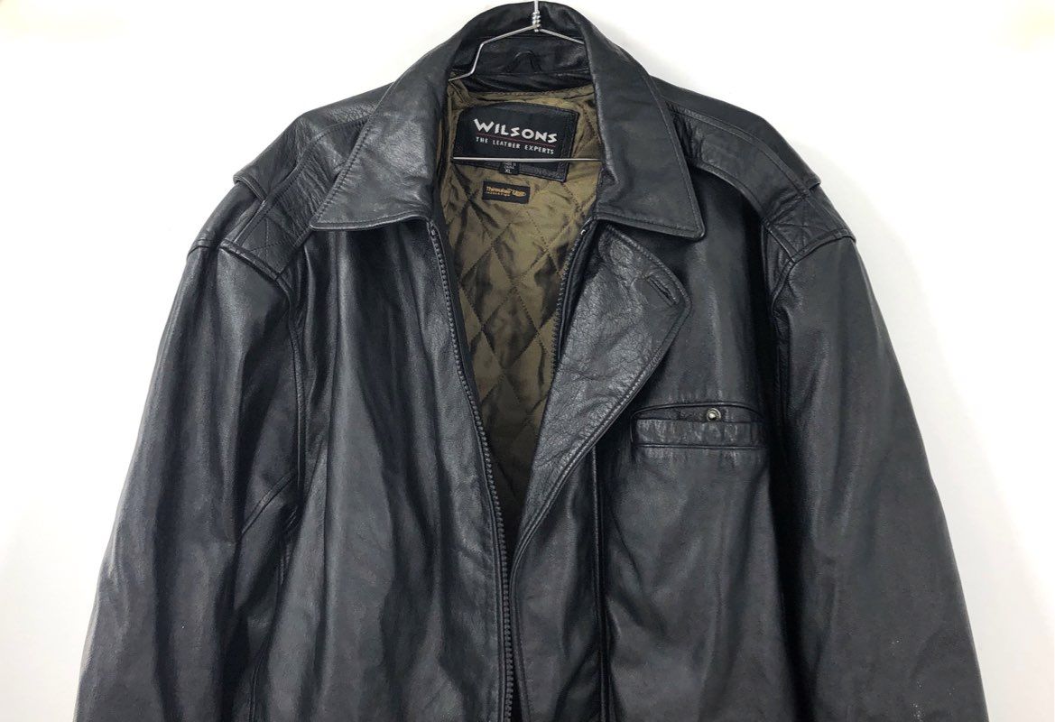 Wilsons Men's Black Leather Coat - Size XL