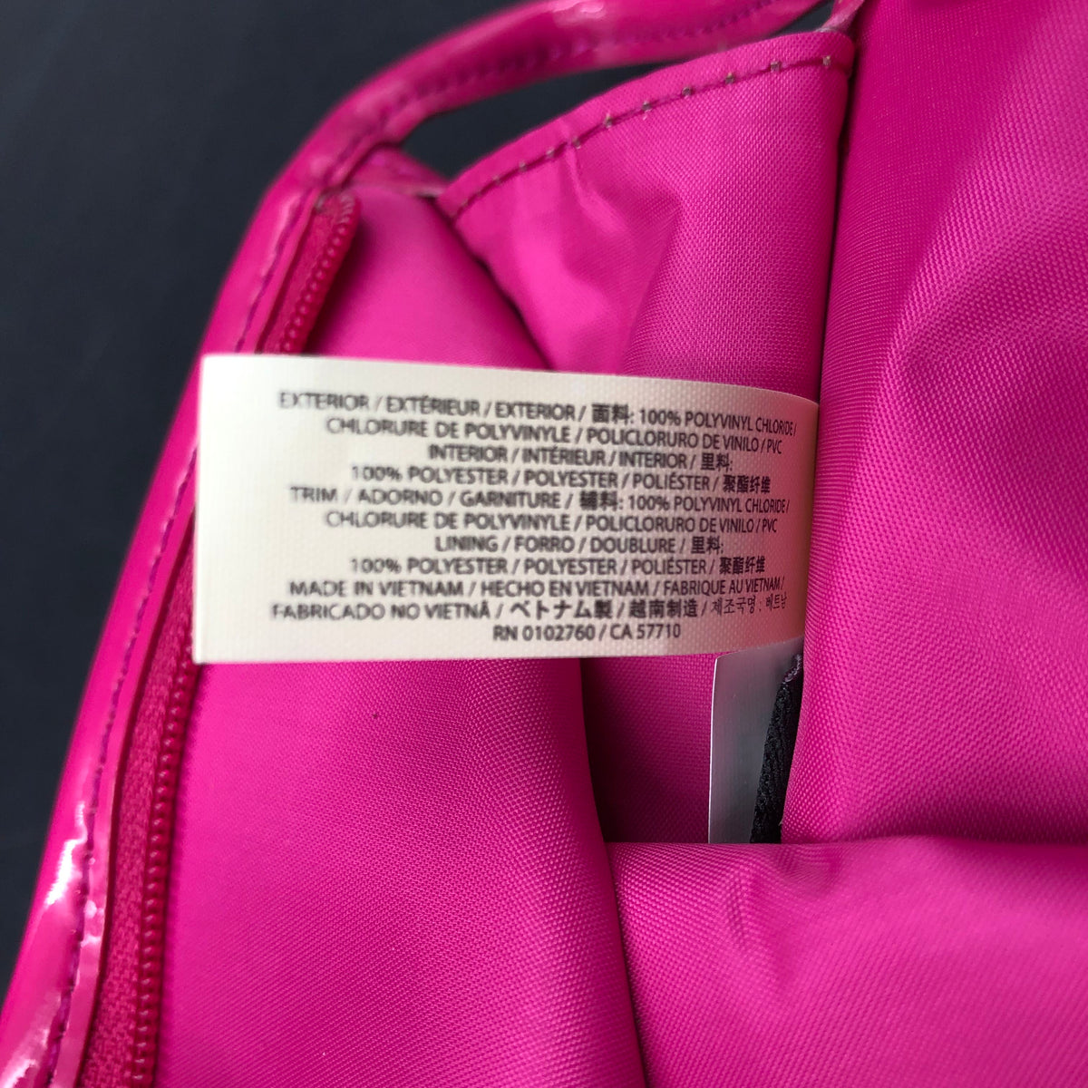 Kate Spade Heddy White/Black Bow Print Cosmetics Pouch w/ Pink Trim & Tag (+COA)