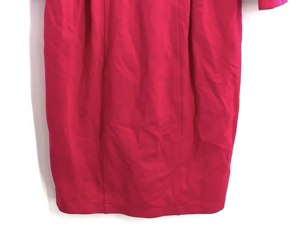 Nanette Lepore Women's Pink Kelly Dress Long Sleeve Pleated Knee Length Sz 10