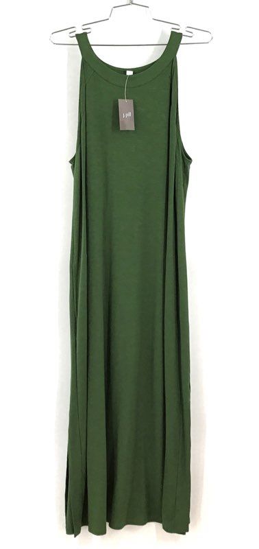 NWT J. Jill Women&#39;s Palm Green Long Maxi Dress - Size XL