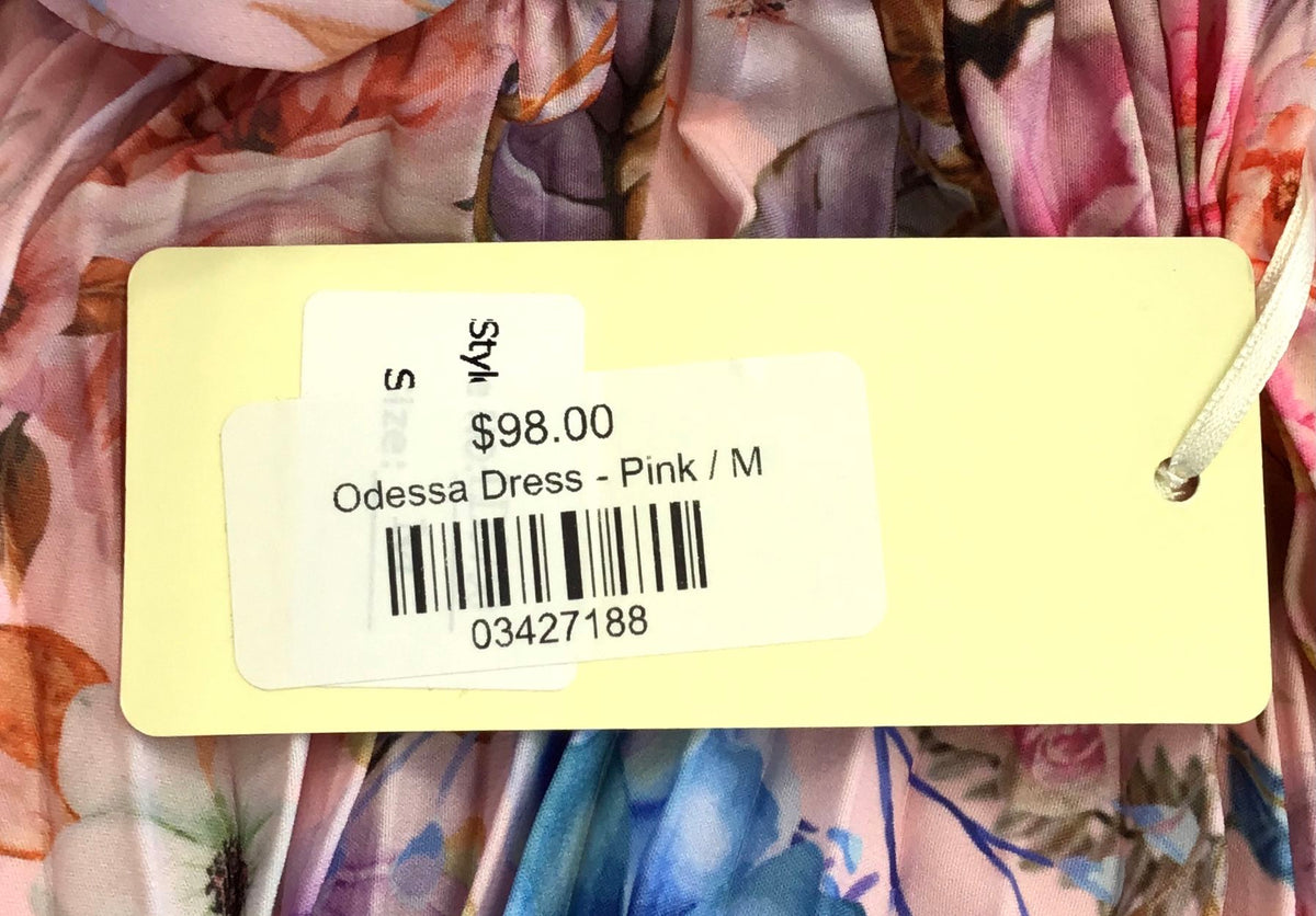 NWT The Clothing Company Women's Pink Floral A-Line Dress - Size M