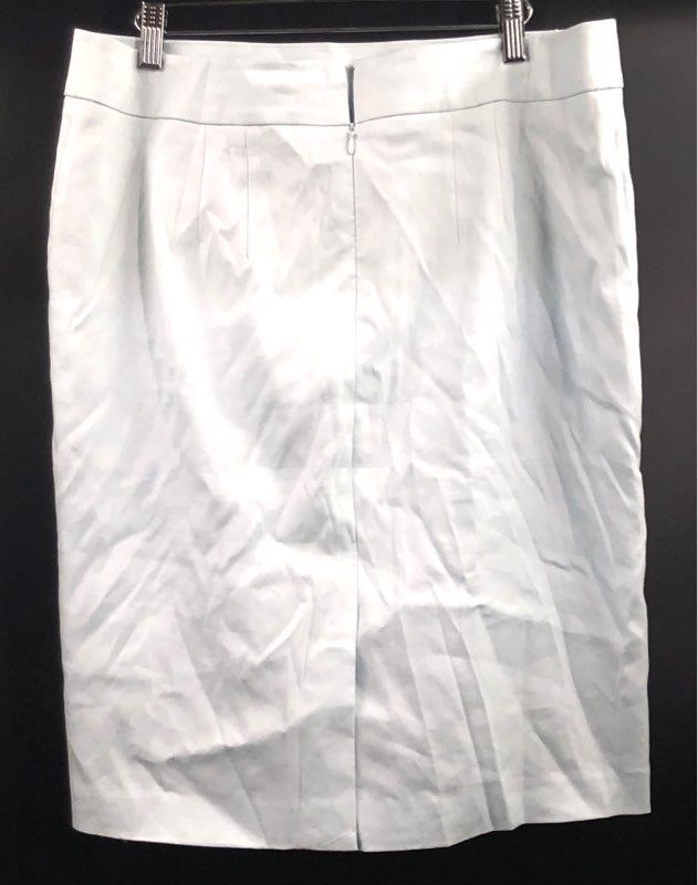 Ann Taylor Factory Women's Pale Blue Pencil Skirt NWT Back Slit Lined Sz 12