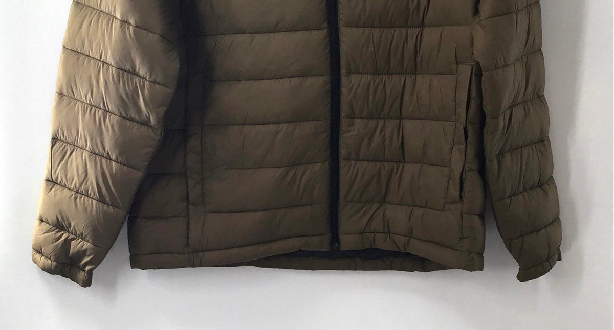 Hawke & Co Men's Pro-Series Featherless Puffer Jacket Olive Green Hooded NWT L