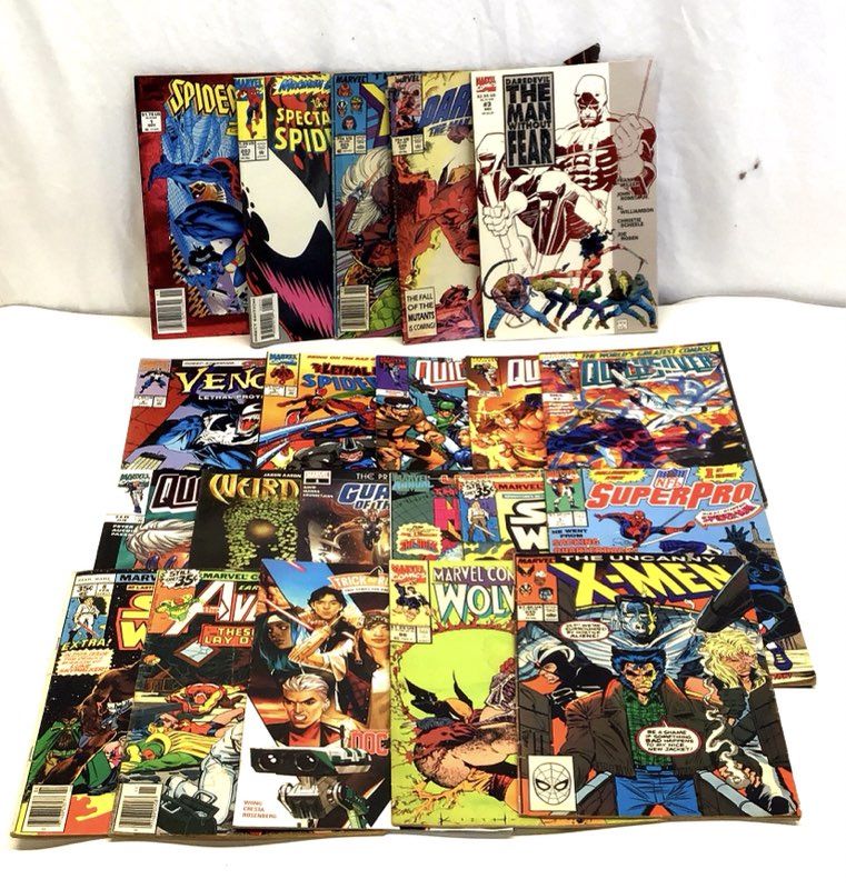 Marvel Comic Book Lot 1980s-1990s Superhero Approximately 20 Comics
