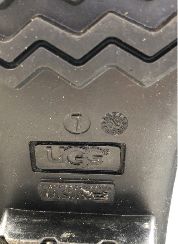 UGG Shaye Black Waterproof Rubber Knee High Rain Boots Women's Size 7