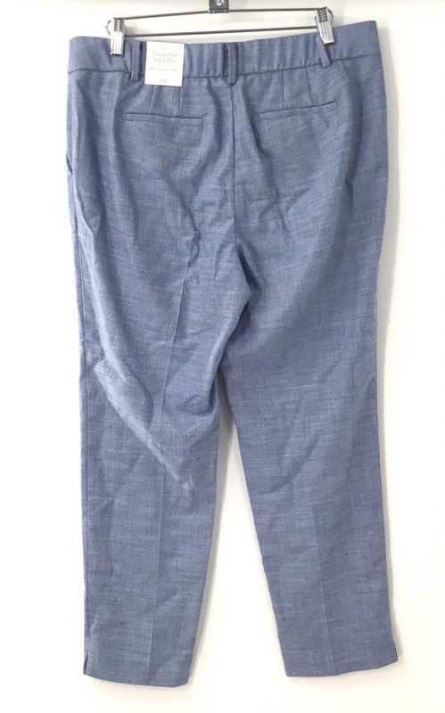 Talbots Women's Hampshire Ankle Pant Blue Textured Dress Pants NWT Sz 10P