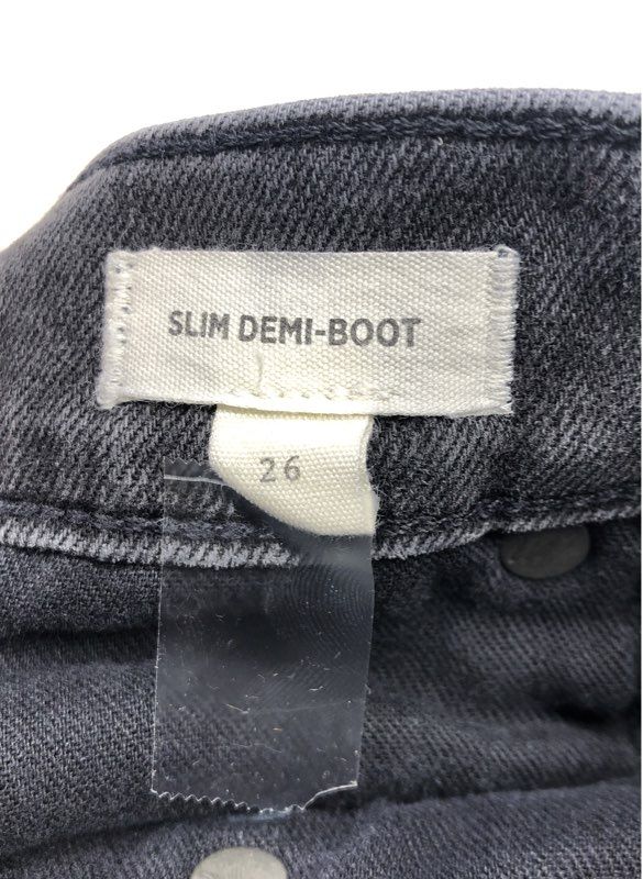 Madewell Women's Slim Demi-Boot Black Jeans Size 26 and Raw Hem Cream Shorts