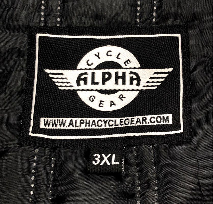 Alpha Cycle Gear Men's Black Grey Hi-Vis Motorcycle Riding Jacket Sz 3XL