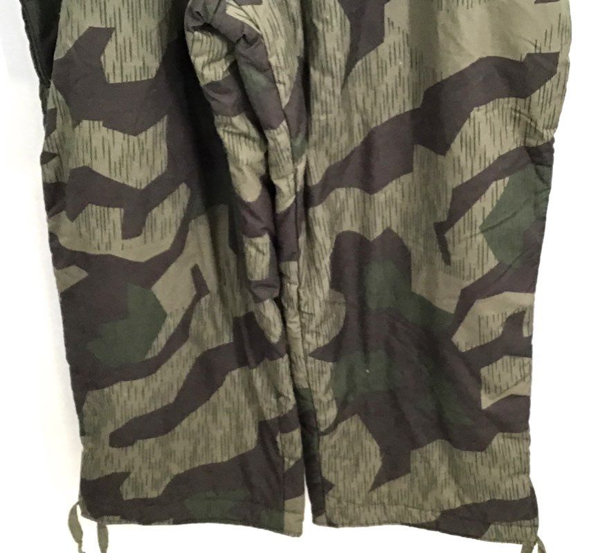 Vintage West German Army Splinter Camo Overpants Suspenders Sz Gr 3