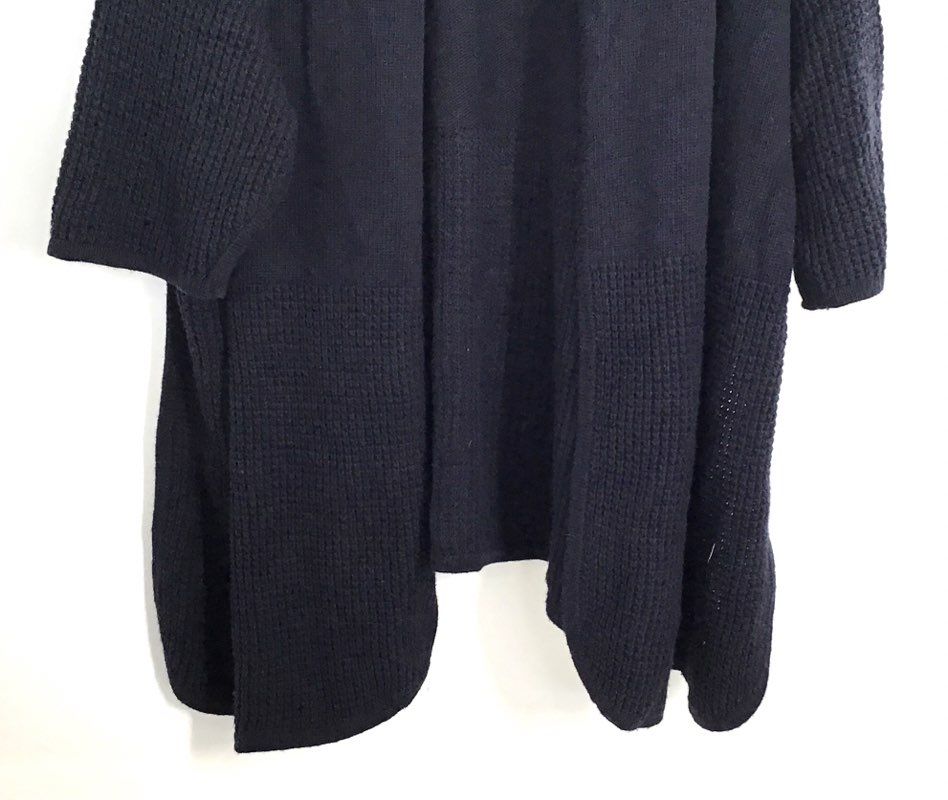 Loft Women's Black Open Front Textured Knit Long Cardigan Sweater NWT Sz XS/S