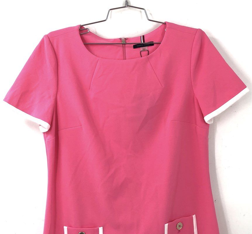 Tommy Hilfiger Women's Pink Shift Dress - Size 10