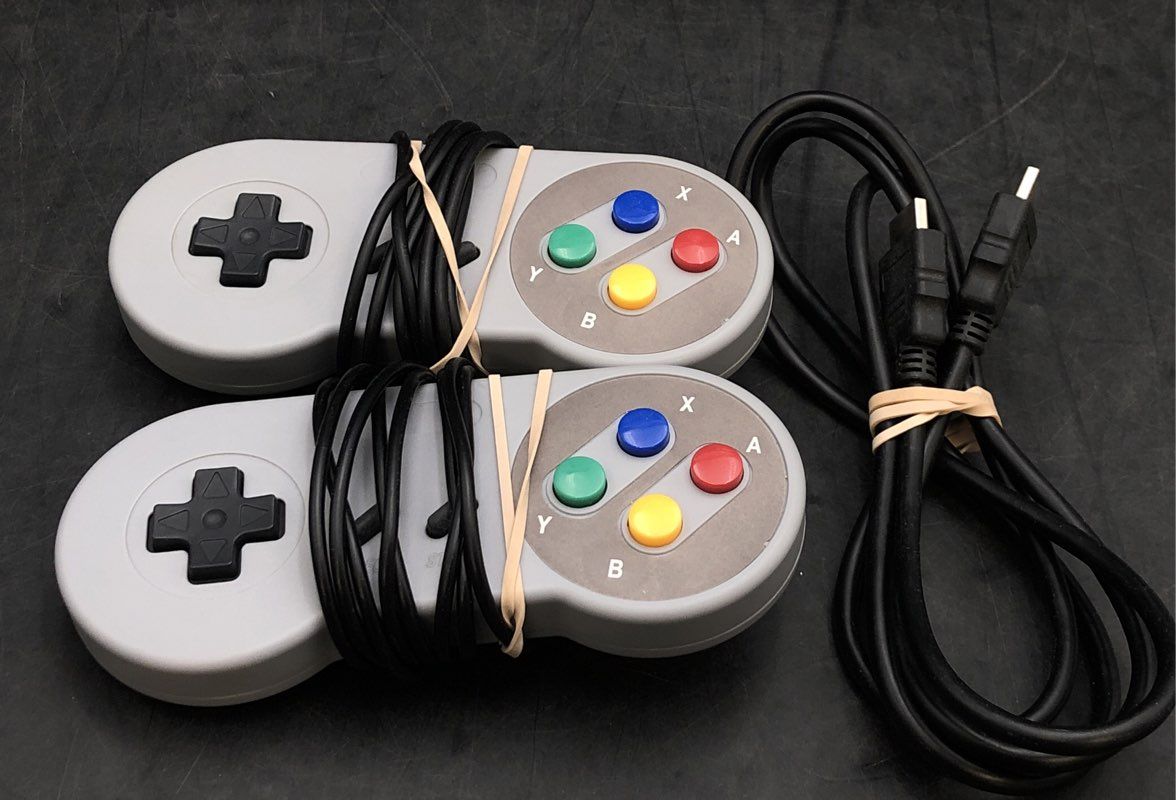 Retro SNES Style HD Game Console SN-X01 Lot with 2 Controllers HDMI Cable