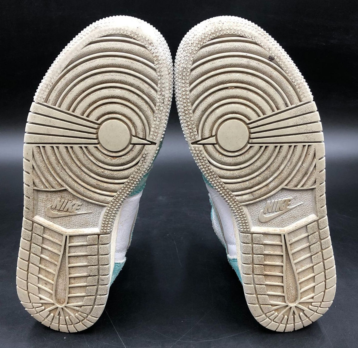 Nike Jordan 1 Retro High OG GS 'Turbo Green' White/Teal Sneakers - Sz 6Y (+COA)