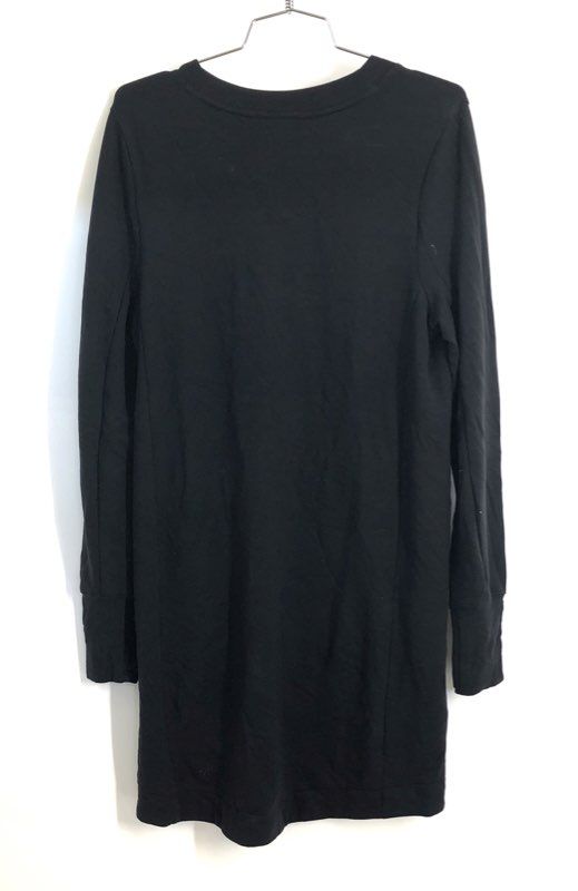 Athleta Women's Black Tencel Lyocell Zip Pocket Sweatshirt Dress Sz S