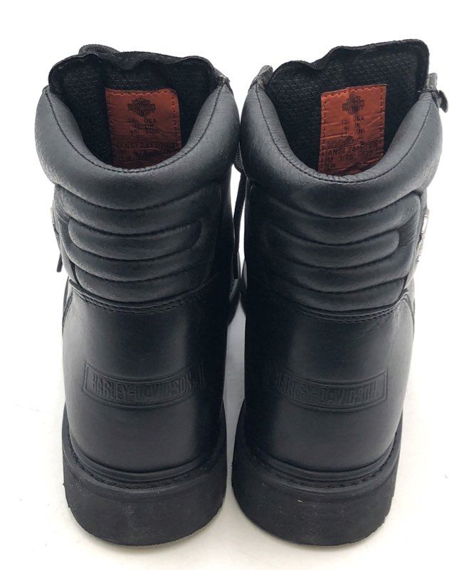 Vintage 90s Harley Davidson 91015 Black Leather Steel Toe Boots Size 10.5