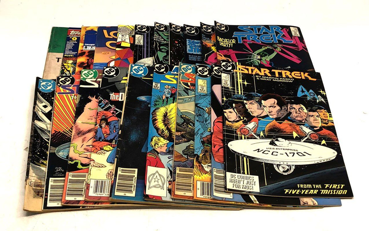 Comic Book Lot Marvel DC 1980s 1990s Star Trek Sci-Fi Superhero 21 Comics