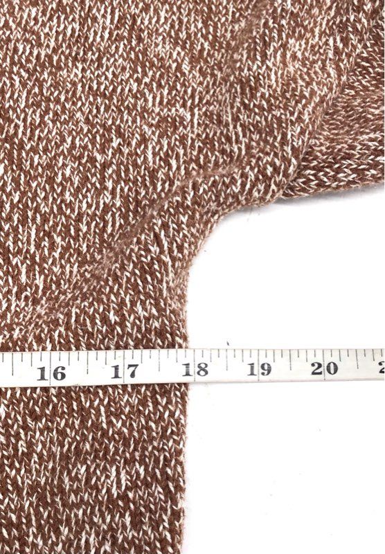 Tahari Women's Brown Marl Hooded Open Front Cardigan Sweater Pockets Sz XS