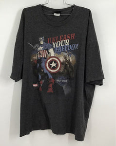 Harley-Davidson Marvel Captain America T-Shirt - Size 3XL