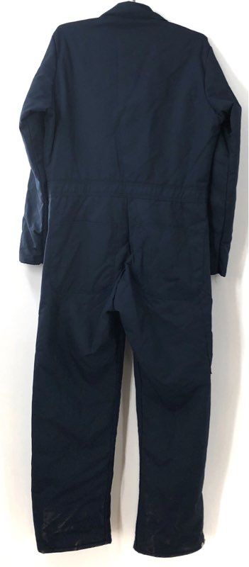 Walls Men's Navy Blue Quilted Lined Insulated Work Coveralls Jumpsuit Sz S-RG