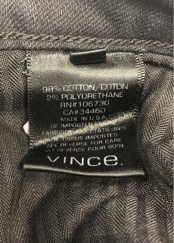 Vince Women's Black Skinny Jeans Solid Made in USA Sz 25
