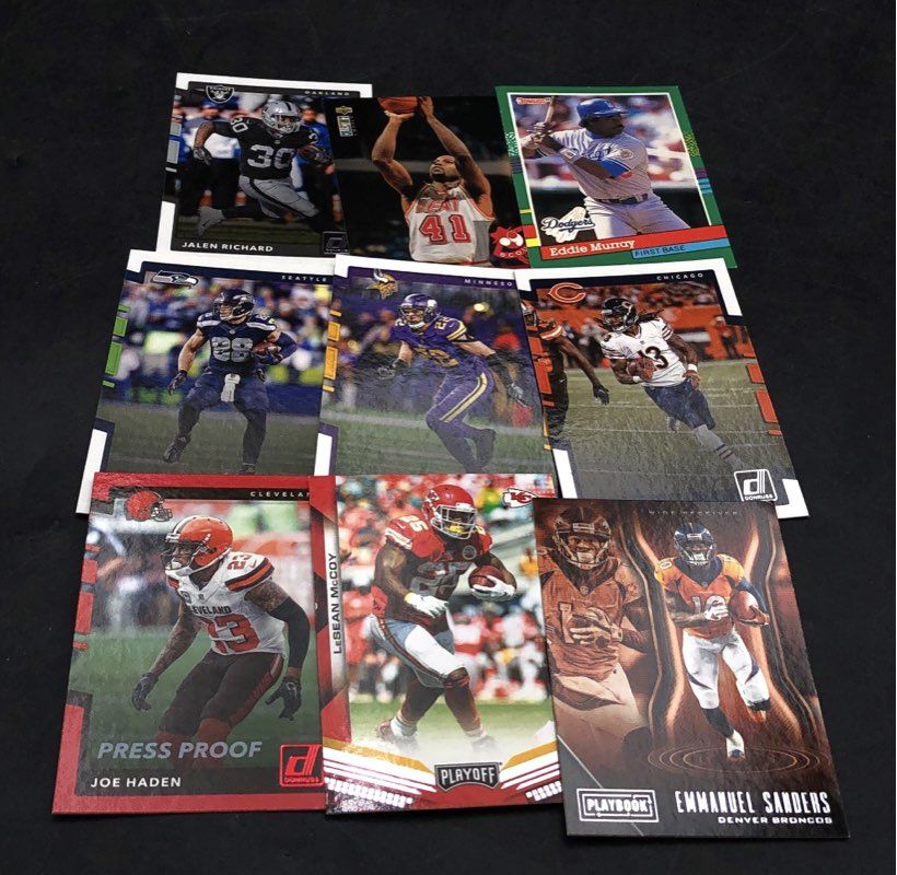 Large Mixed Sports Card Lot Baseball Football w/ Sealed 1980s Topps Packs