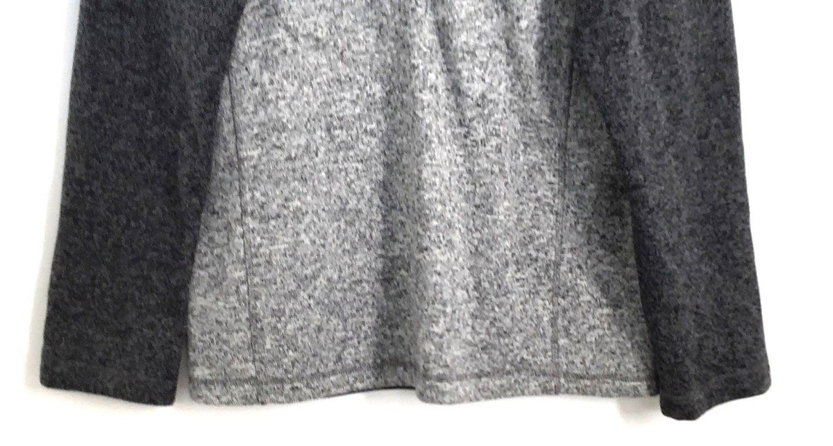 Woolrich Men's Gray Marled Quarter Zip Sweater Fleece Pullover Jacket Size L