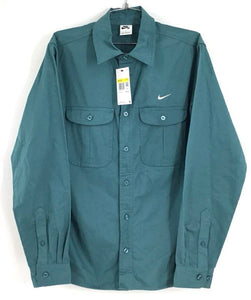 NWT Nike SB Men's Blue Woven Skateboarding Button-Up Shirt - Size S