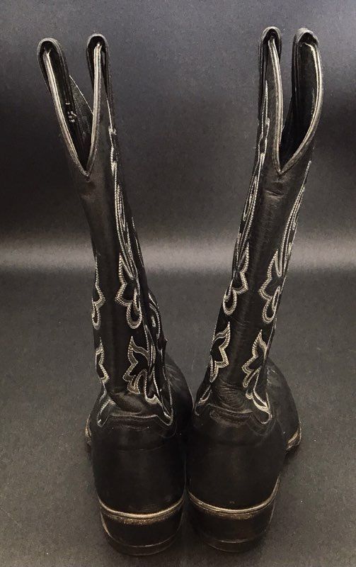 Justin Boots Men&#39;s Buck 1409 Black Western Boots - Size 9.5EE