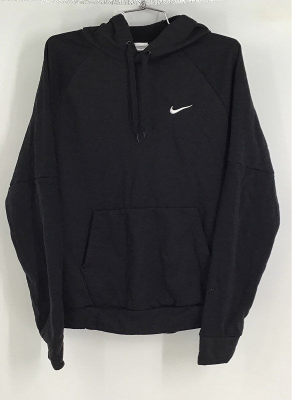 Nike Men&#39;s Black Long Sleeve Pockets Pullover Hoodie - Size Large