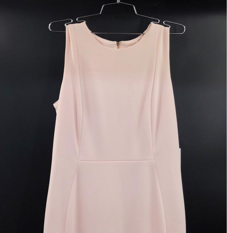 Calvin Klein Women's Pink Sleeveless Scuba High-Low Sheath Dress Sz 10 NWT