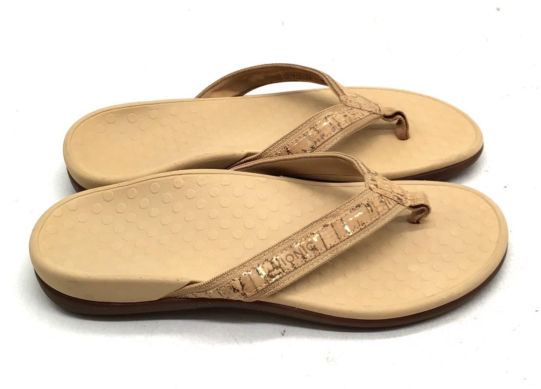 Vionic Women's Brown Flip Flop Sandals - Size 9
