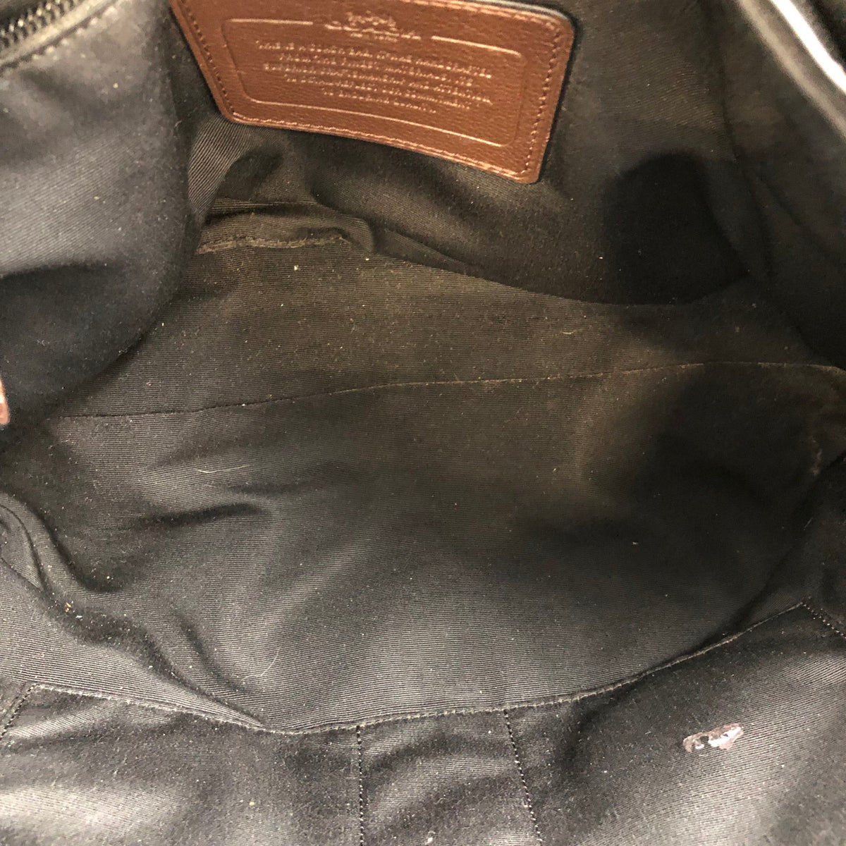Coach Brown Pebbled Leather Charles Messenger Crossbody Bag COA
