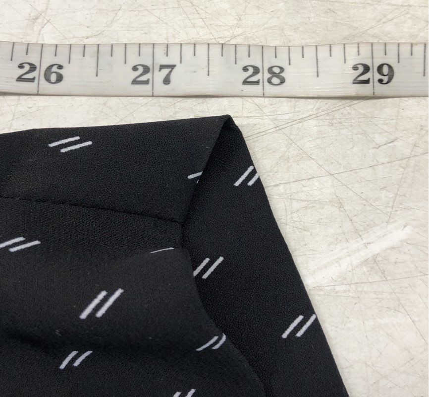 Vince Camuto Women's Rich Black Elegant Mix Geometric Elastic Waist Pants Sz M