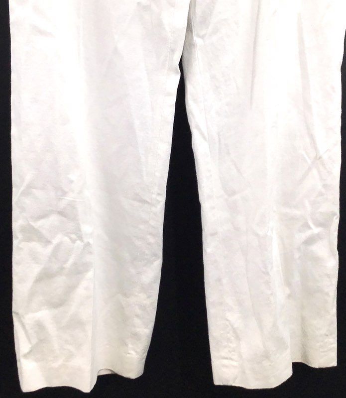 Lauren Ralph Lauren Women's White Linen Cotton Blend Pants Pink Sands NWT Sz 8