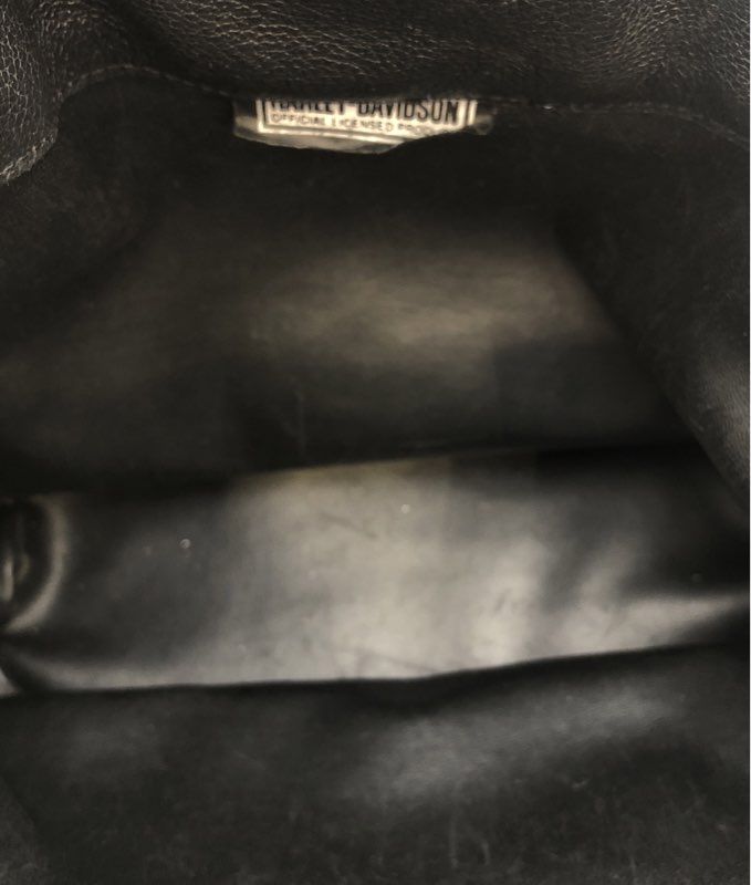 Harley Davidson Black Pebbled Leather Bar & Shield Logo Crossbody Bag