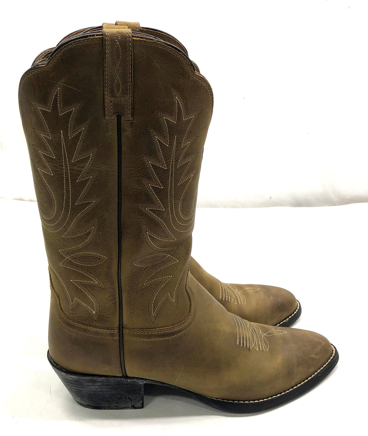 Ariat Heritage Western R-Toe Distressed Brown Leather Cowgirl Boots Size 7.5