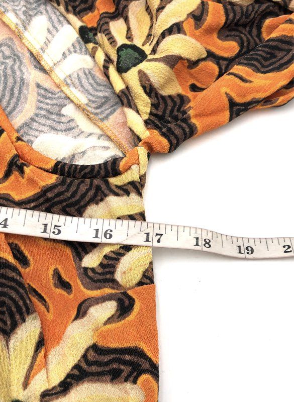 Nanushka Women's Orange Dovera Floral Print Crepe Wrap Dress Sz S NWT