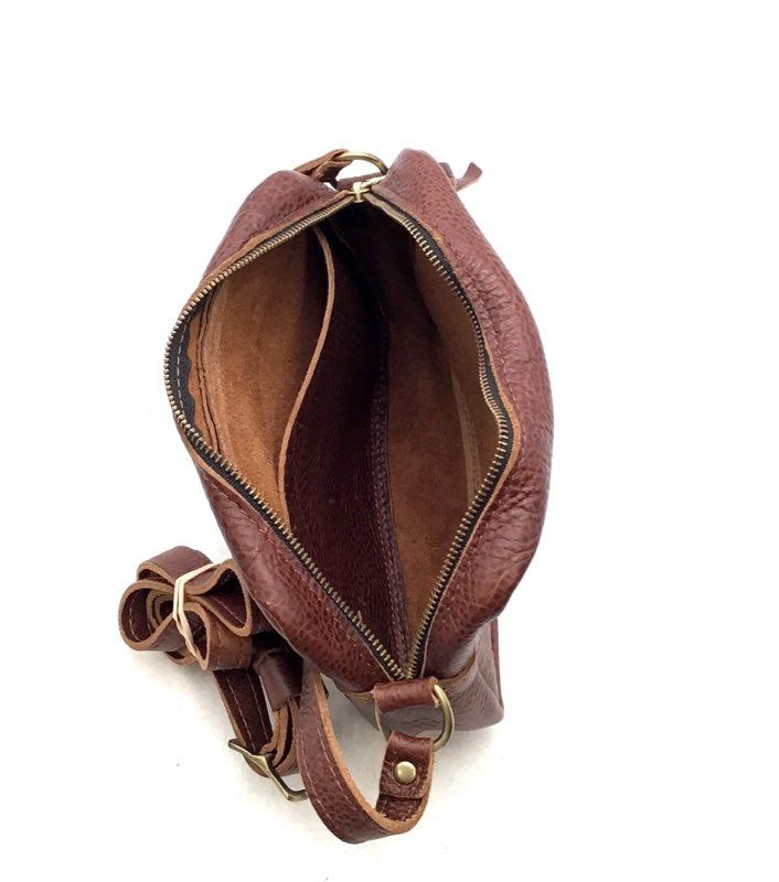 Portland Brown Leather Crossbody Bag